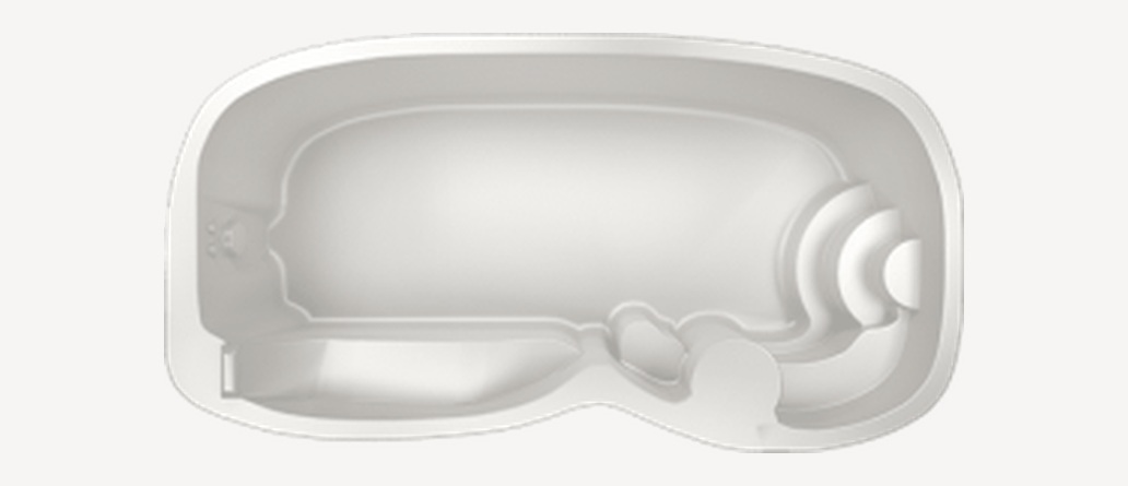San Remo shell drawing: plan and three quarter view